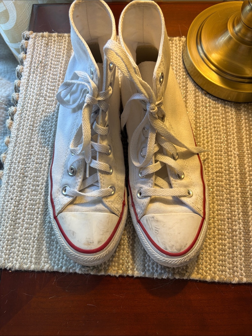 Converse  White High Top Sneakers Size Women’s 8 Men’s 6